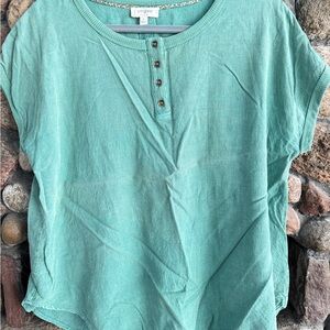 Umgee sage green Button-Up Blouse